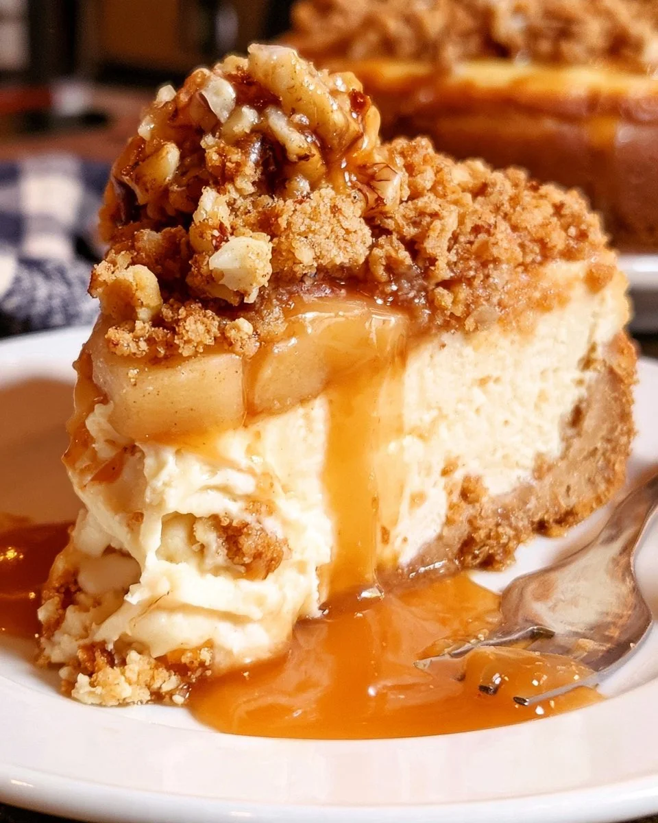 Cheesecake aux pommes croustillantes