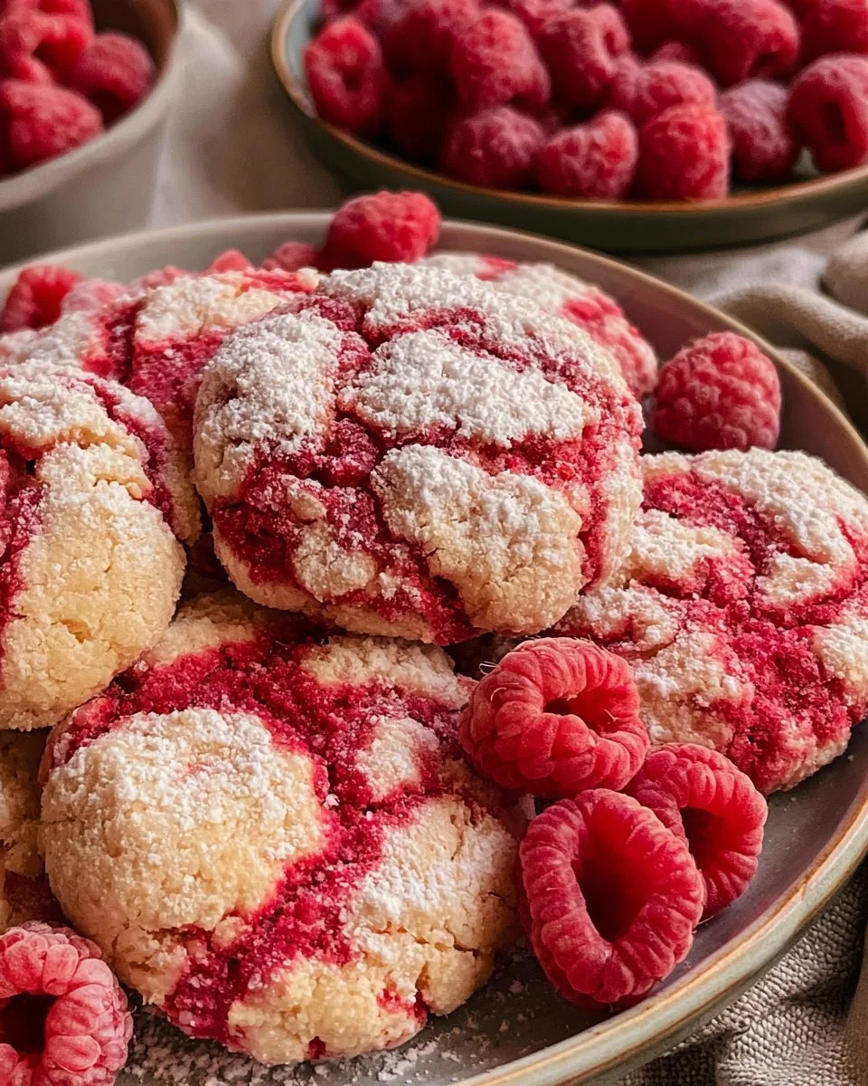 Craquelés à la framboise : recette facile et moelleuse
