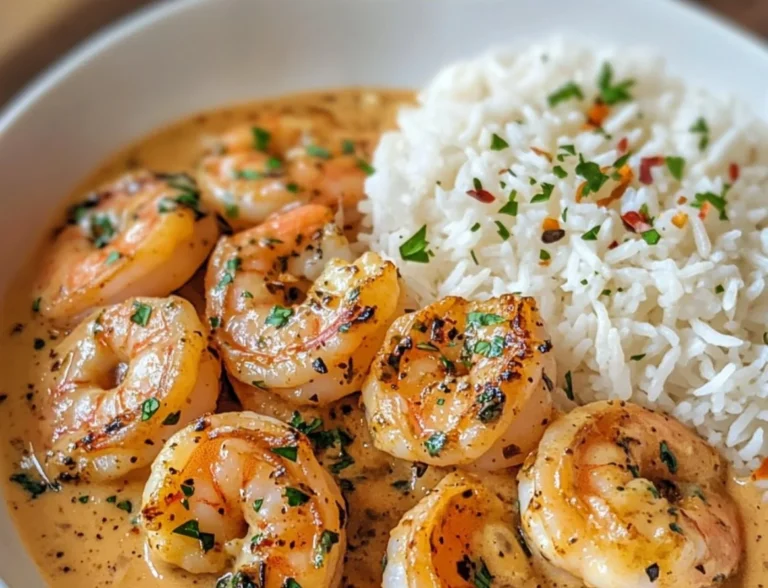 Crevettes à l’ail crémeuses prêtes en 15 minutes, plat savoureux et rapide
