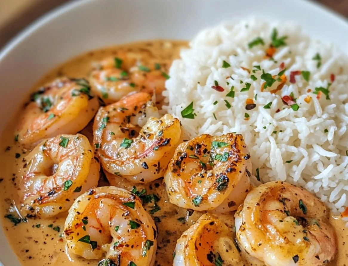 Crevettes crémeuses à l’ail en 15 minutes