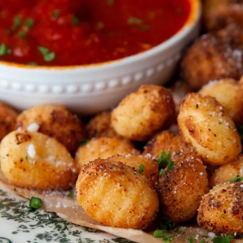 Gnocchi croustillants cuits à la friteuse à air, prêts à savourer