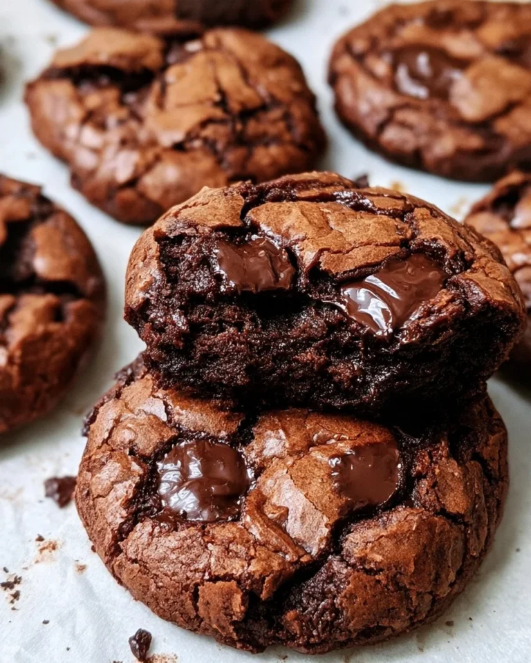 Brookies fudgy et chewy, mélange délicieux de brownie et cookie.