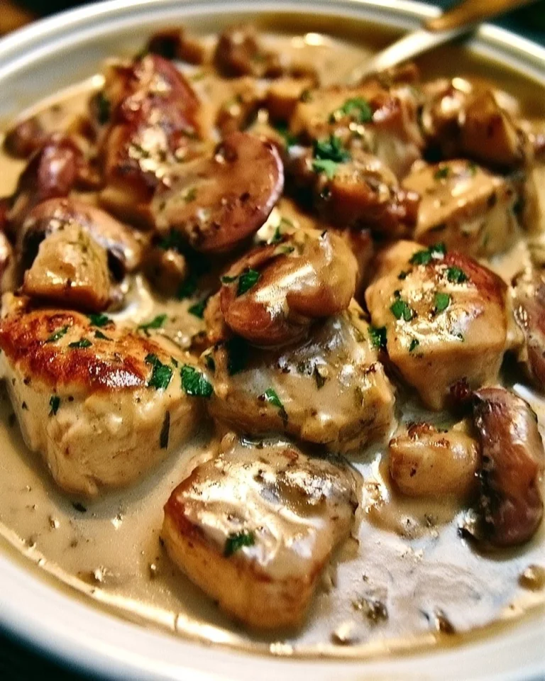 Poulet à la Crème et aux Champignons - plat réconfortant fait maison